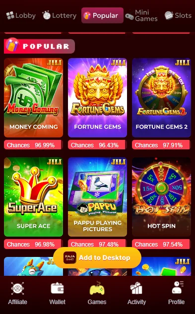 Popular games